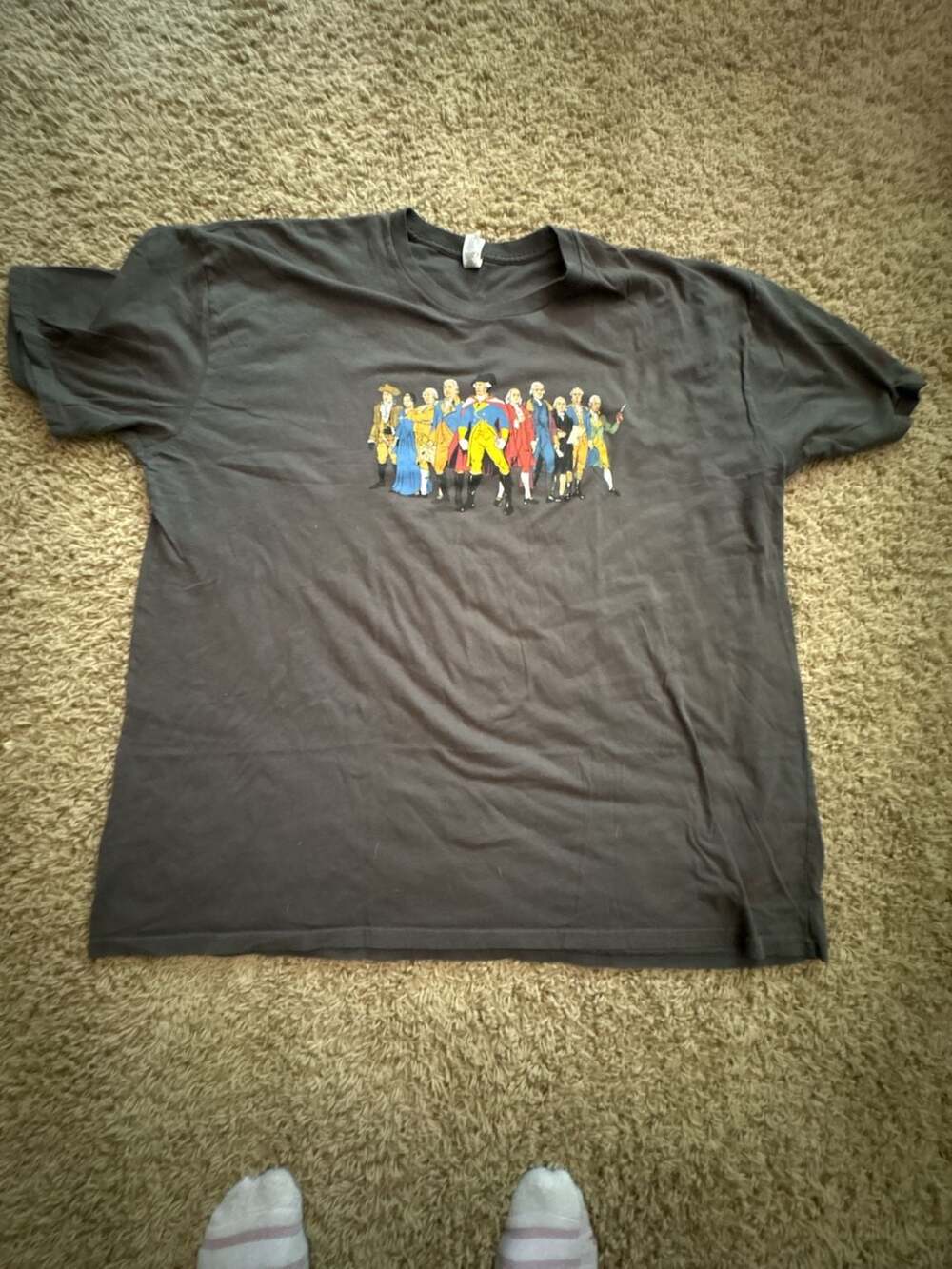 Royal Apparel Ten Revolutionary Superheroes Graphic T-Shirt Grey Size 4X